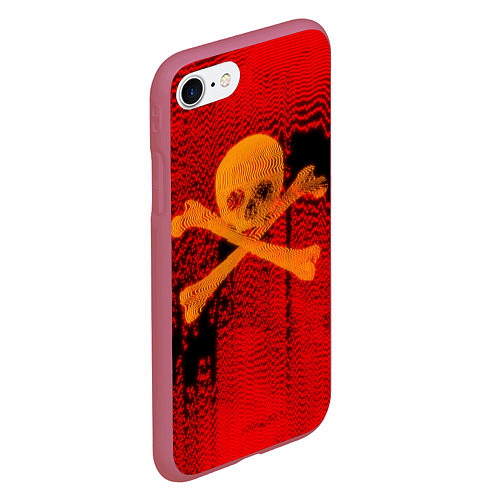 Чехол iPhone 7/8 матовый Пиратский шум / 3D-Малиновый – фото 2