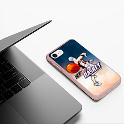 Чехол iPhone 7/8 матовый Kuroko no basket Kuroko Tetsuya, цвет: 3D-светло-розовый — фото 2