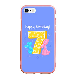 Чехол iPhone 7/8 матовый Седьмой день рождения, цвет: 3D-баблгам