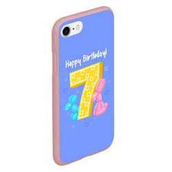 Чехол iPhone 7/8 матовый Седьмой день рождения, цвет: 3D-баблгам — фото 2