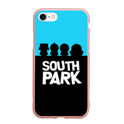 Чехол iPhone 7/8 матовый Южный парк персонажи South Park, цвет: 3D-светло-розовый