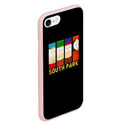 Чехол iPhone 7/8 матовый South Park - Южный парк главные герои, цвет: 3D-светло-розовый — фото 2