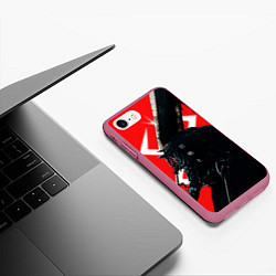 Чехол iPhone 7/8 матовый BERSERK - БЕРСЕРК, цвет: 3D-малиновый — фото 2