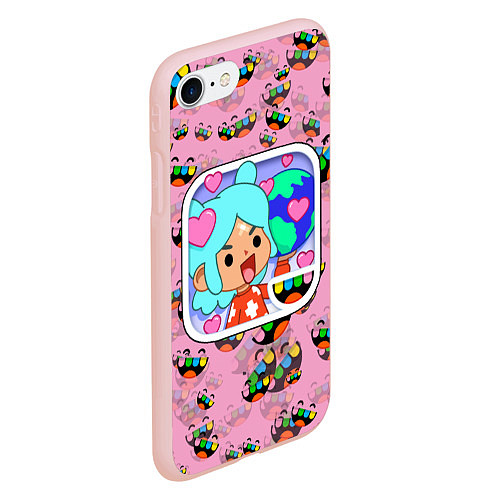 Чехол iPhone 7/8 матовый Toca Boca Рита / 3D-Светло-розовый – фото 2