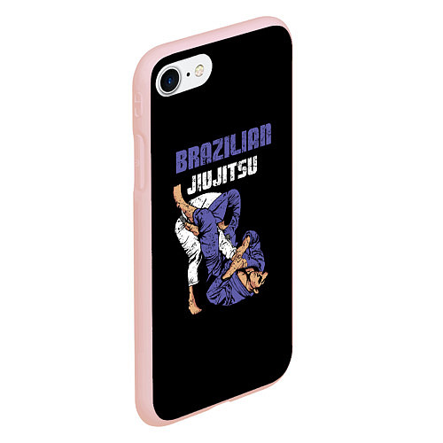 Чехол iPhone 7/8 матовый BRAZILIAN JIU JITSU - BJJ / 3D-Светло-розовый – фото 2