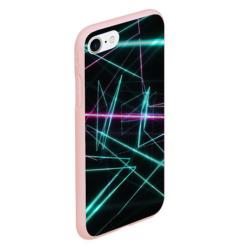 Чехол iPhone 7/8 матовый Лазерная композиция / 3D-Светло-розовый – фото 2