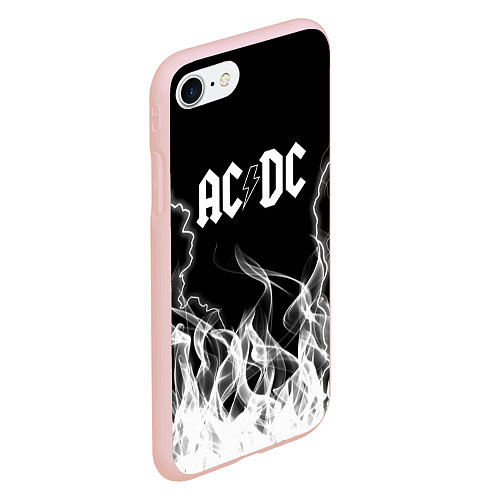 Чехол iPhone 7/8 матовый ACDC Fire / 3D-Светло-розовый – фото 2