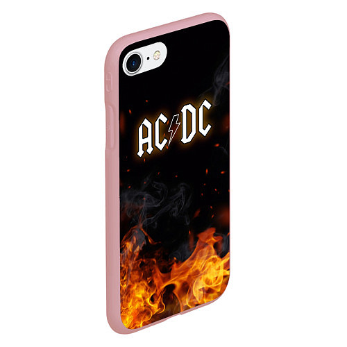 Чехол iPhone 7/8 матовый ACDC - Fire / 3D-Баблгам – фото 2
