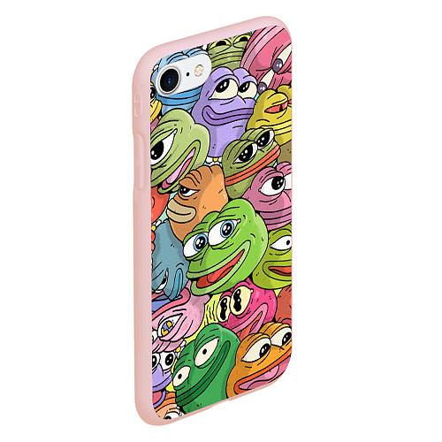 Чехол iPhone 7/8 матовый Pepe BOMBING / 3D-Светло-розовый – фото 2