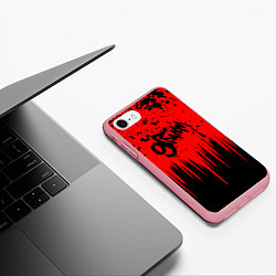 Чехол iPhone 7/8 матовый 9 грамм капли красок, цвет: 3D-баблгам — фото 2