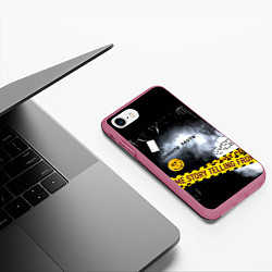 Чехол iPhone 7/8 матовый Цените мать Стиль, цвет: 3D-малиновый — фото 2