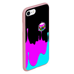 Чехол iPhone 7/8 матовый 6IX9INE Подтеки Красок, цвет: 3D-баблгам — фото 2
