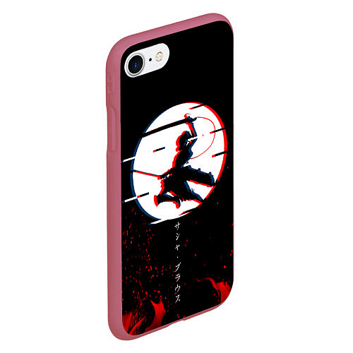 Чехол iPhone 7/8 матовый Attack on Titan Sasha / 3D-Малиновый – фото 2