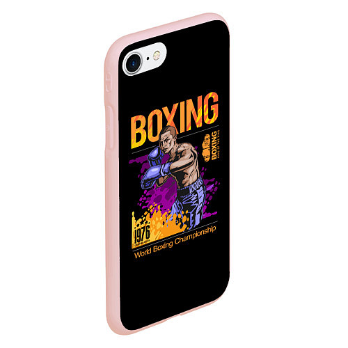 Чехол iPhone 7/8 матовый BOXING - Бокс / 3D-Светло-розовый – фото 2