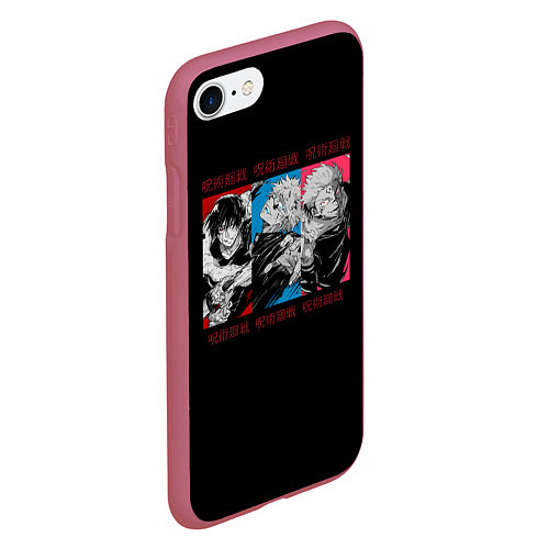 Чехол iPhone 7/8 матовый Jujutsu Kaisen / 3D-Малиновый – фото 2