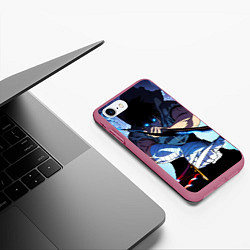 Чехол iPhone 7/8 матовый Поднятие Уровня в одиночку Сон Джин Ву , SOLO LEVE, цвет: 3D-малиновый — фото 2