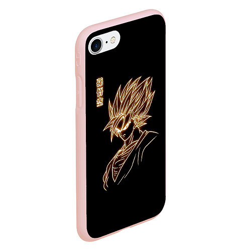Чехол iPhone 7/8 матовый Гоку неоновый Dragon Ball / 3D-Светло-розовый – фото 2