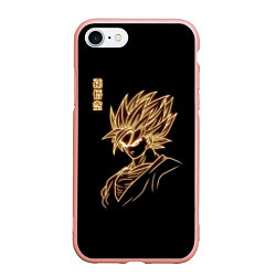 Чехол iPhone 7/8 матовый Гоку неоновый Dragon Ball