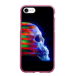 Чехол iPhone 7/8 матовый Color glitch skull