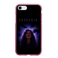 Чехол iPhone 7/8 матовый Euphoria Rue, цвет: 3D-малиновый
