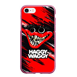 Чехол iPhone 7/8 матовый POPPY PLAYTIME GAME HAGGY WAGGY ПОППИ ПЛЕЙТАЙМ, цвет: 3D-малиновый