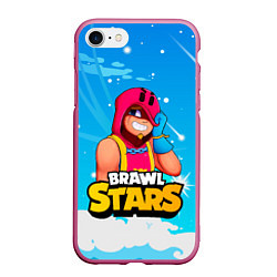 Чехол iPhone 7/8 матовый GROM BRAWL STARS GAME, цвет: 3D-малиновый