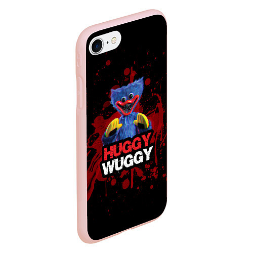 Чехол iPhone 7/8 матовый 3D Хаги ваги Huggy Wuggy Poppy Playtime / 3D-Светло-розовый – фото 2