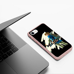 Чехол iPhone 7/8 матовый Линк с луком, цвет: 3D-светло-розовый — фото 2