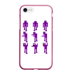 Чехол iPhone 7/8 матовый Five Nights At Freddys purple guy, цвет: 3D-малиновый