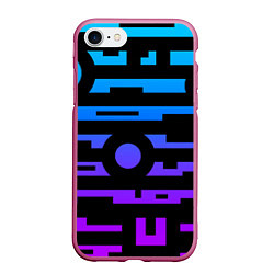 Чехол iPhone 7/8 матовый Неоновая геометрия Neon, цвет: 3D-малиновый