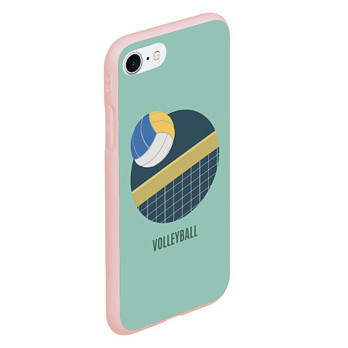 Чехол iPhone 7/8 матовый Volleyball Спорт / 3D-Светло-розовый – фото 2