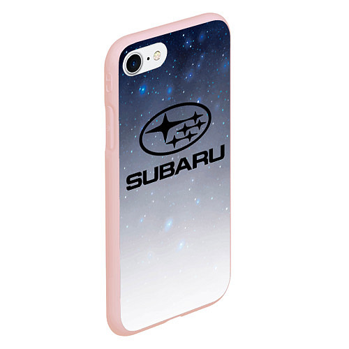 Чехол iPhone 7/8 матовый SUBARU авто, супер / 3D-Светло-розовый – фото 2