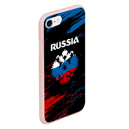 Чехол iPhone 7/8 матовый Russia Герб в стиле / 3D-Светло-розовый – фото 2