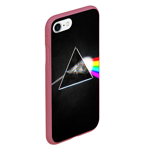 Чехол iPhone 7/8 матовый PINK FLOYD - ПИНК ФЛОЙД ГЛИТЧ / 3D-Малиновый – фото 2