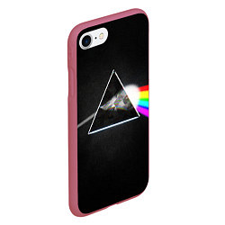 Чехол iPhone 7/8 матовый PINK FLOYD - ПИНК ФЛОЙД ГЛИТЧ, цвет: 3D-малиновый — фото 2