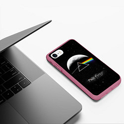 Чехол iPhone 7/8 матовый PINK FLOYD LOGO ПИНК ФЛОЙД ЗВЕЗДЫ, цвет: 3D-малиновый — фото 2