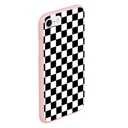 Чехол iPhone 7/8 матовый Chess Squares Cubes / 3D-Светло-розовый – фото 2