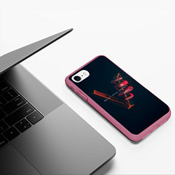 Чехол iPhone 7/8 матовый МГС 5, цвет: 3D-малиновый — фото 2