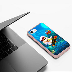 Чехол iPhone 7/8 матовый Каратист FANG ФЭНГ, цвет: 3D-светло-розовый — фото 2