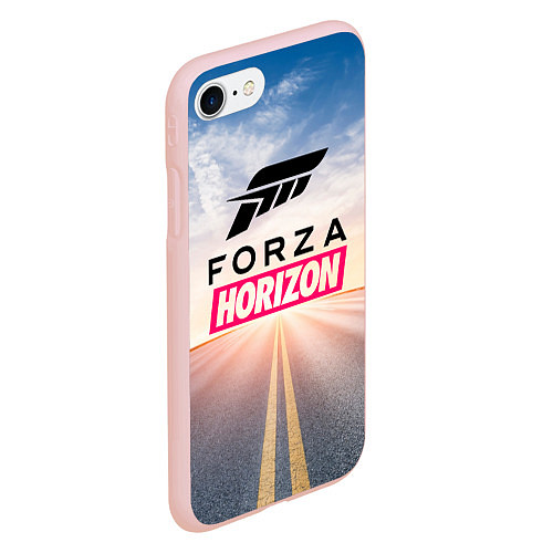 Чехол iPhone 7/8 матовый Forza Horizon 5 Форза Хорайзен / 3D-Светло-розовый – фото 2