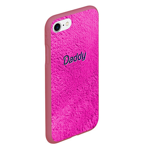 Чехол iPhone 7/8 матовый Daddy pink / 3D-Малиновый – фото 2