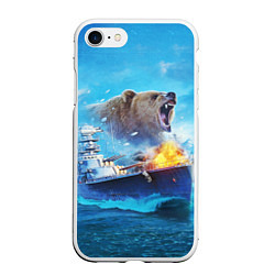 Чехол iPhone 7/8 матовый Медведь ВМФ