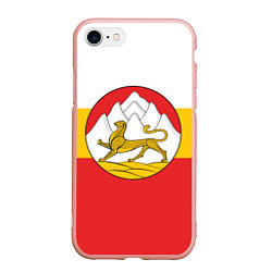 Чехол iPhone 7/8 матовый Северная Осетия Алания Флаг, цвет: 3D-светло-розовый