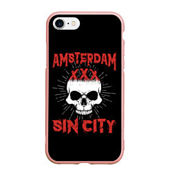 Чехол iPhone 7/8 матовый AMSTERDAM Амстердам, цвет: 3D-светло-розовый