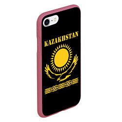 Чехол iPhone 7/8 матовый KAZAKHSTAN Казахстан, цвет: 3D-малиновый — фото 2