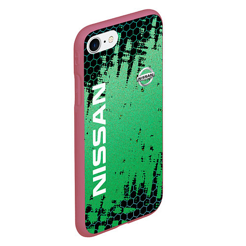 Чехол iPhone 7/8 матовый NISSAN супер NISSAN / 3D-Малиновый – фото 2