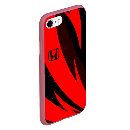 Чехол iPhone 7/8 матовый HONDA RED ХОНДА КРАСНЫЙ / 3D-Малиновый – фото 2