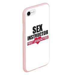 Чехол iPhone 7/8 матовый Секс Инструктор SEX INSTRUCTOR, цвет: 3D-светло-розовый — фото 2