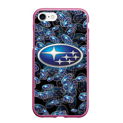 Чехол iPhone 7/8 матовый SUBARU BIG LOGO PATTERN