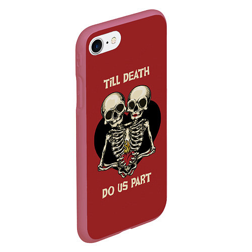 Чехол iPhone 7/8 матовый Любовь до Гроба love till death / 3D-Малиновый – фото 2